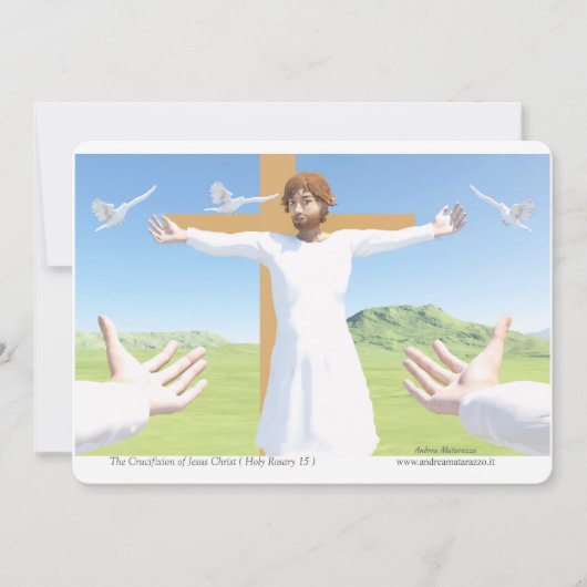 Die Kreuzigung Jesu Einladung (Vorderseite)