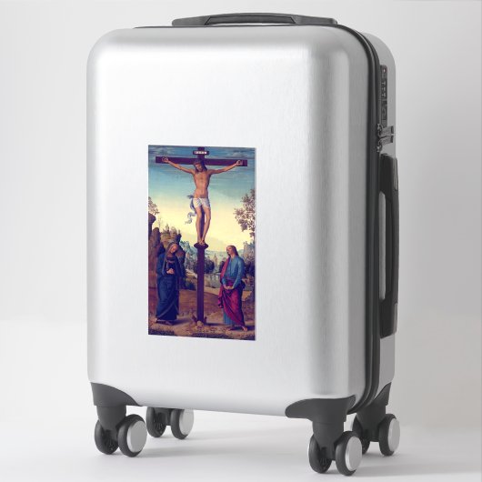 Die Kreuzigung mit der Jungfrau von Pietro Perugin Aufkleber (Koffer)