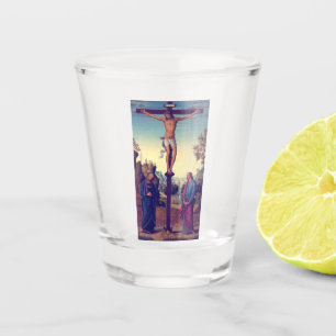 Die Kreuzigung mit der Jungfrau von Pietro Perugin Schnapsglas