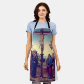 Die Kreuzigung mit der Jungfrau von Pietro Perugin Schürze (Getragen)