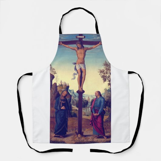 Die Kreuzigung mit der Jungfrau von Pietro Perugin Schürze (Vorderseite)