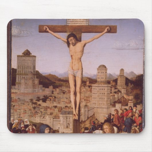 Die Kreuzigung (Öl auf Platte) Mousepad (Vorne)
