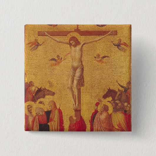 Die Kreuzigung (Tempera auf Platte) Button (Vorderseite)
