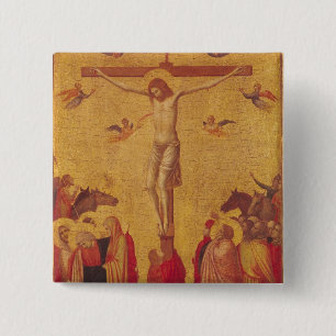 Die Kreuzigung (Tempera auf Platte) Button