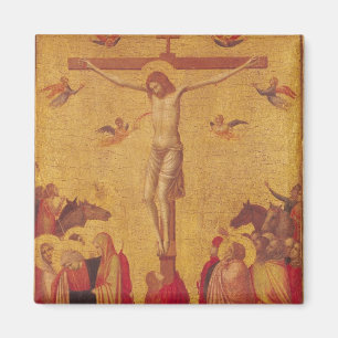Die Kreuzigung (Tempera auf Platte) Magnet