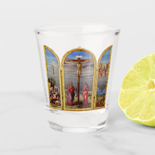 Die Kreuzigung von Francesco Granacci Schnapsglas