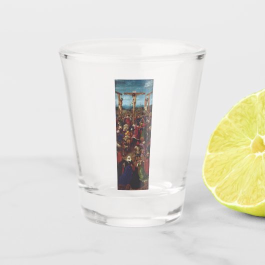 Die Kreuzigung von Van Eyck Schnapsglas (Vorderseite)