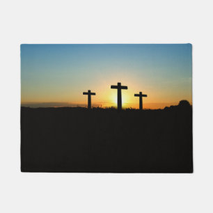 Die Kreuzungen bei Sonnenuntergang Fußmatte
