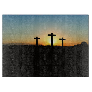 Die Kreuzungen bei Sonnenuntergang Schneidebrett