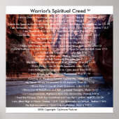 Die Krieger, die von der Credo der Krieger geschaf Poster (Vorne)