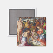 Die Krippe, 1534 (Öl auf Tafel) Magnet (Vorderseite/Rückseite)
