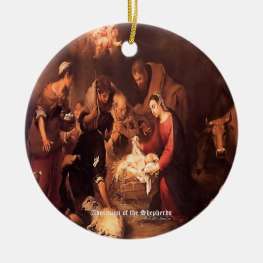 Die Krippe 1668 Keramik Ornament (Vorne)