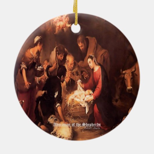 Die Krippe 1668 Keramik Ornament (Hinten)