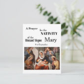 Die Krippe der Mary Card Karte (Stehend Vorderseite)