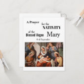Die Krippe der Mary Card Karte (Vorderseite/Rückseite Beispiel)