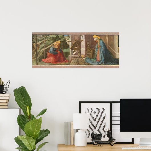 Die Krippe - Filippino Lippi Kunstposter Poster (Heimbüro)