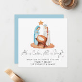 Die Krippe ist alles ein ruhiger Urlaub Mitteilungskarte (Vorderseite/Rückseite Beispiel)