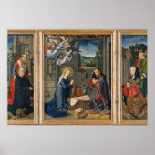 Die Krippe Jesus Christus Geburt Engel Heilige Poster (Vorne)