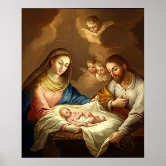 Die Krippe Matte Fine Art Poster (Vorne)