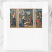 Die Krippe mit Spendern und Heiligen Rechteckiger Aufkleber (Tasche)