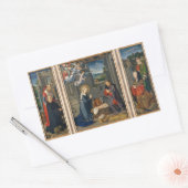 Die Krippe mit Spendern und Heiligen Rechteckiger Aufkleber (Umschlag)