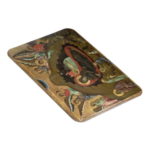 Die Krippe (Öl auf Tafel) Magnet (Rechte Seite)