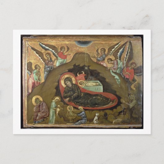 Die Krippe (Öl auf Tafel) Postkarte (Vorderseite)