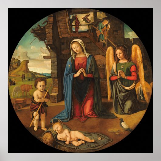 Die Krippe - Piero di Cosimo Kunstposter Poster (Vorne)