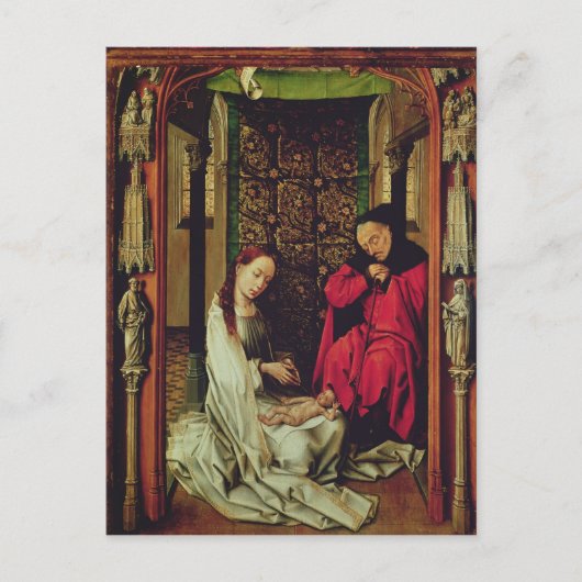 Die Krippe, verlassen Dreierflügel, c.1496 Postkarte (Vorderseite)