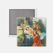 Die Krippe Vintag Magnet (Vorderseite/Rückseite)