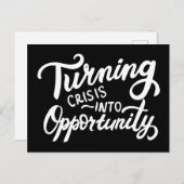 Die Krise in Chancen verwandeln Postkarte (Vorne/Hinten)
