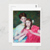 Die Krokodile-Lektion, Mary Cassatt Postkarte (Vorne/Hinten)