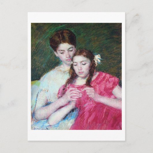 Die Krokodile-Lektion, Mary Cassatt Postkarte (Vorderseite)