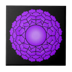 Die Krone Chakra Fliese