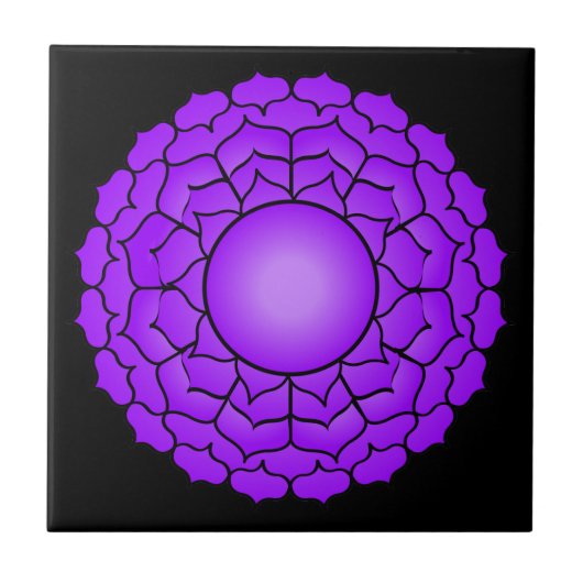 Die Krone Chakra Fliese (Vorderseite)