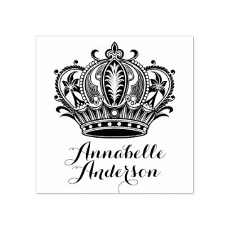 Die Krone der Königin personalisieren Gummistempel