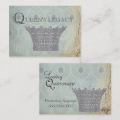 Die Kronen-Visitenkarten der Königin Visitenkarte (Vorne/Hinten)