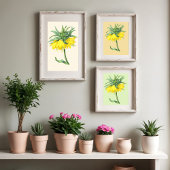 Die kronenimperiale, Vintage botanische Darstellun Poster