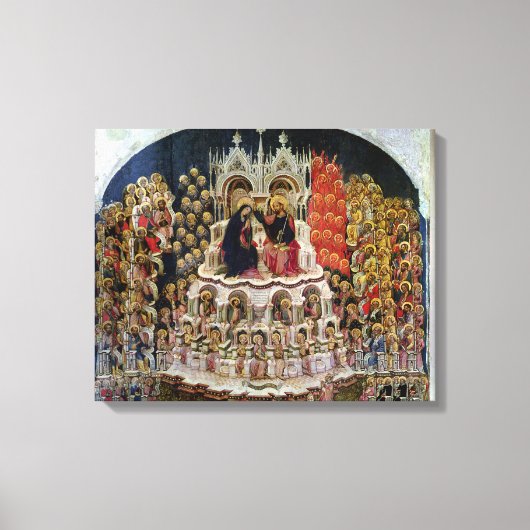 Die Krönung der Jungfrau im Paradies, 1438 Leinwanddruck (Vorderseite)