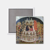 Die Krönung der Jungfrau im Paradies, 1438 Magnet (Vorderseite/Rückseite)