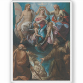 Die Krönung der Jungfrau mit Joseph&Francis Aufkleber