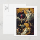 Die Krönung der Jungfrau mit SS. William of A Postkarte (Vorne/Hinten)