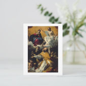 Die Krönung der Jungfrau mit SS. William of A Postkarte (Stehend Vorderseite)