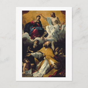 Die Krönung der Jungfrau mit SS. William of A Postkarte