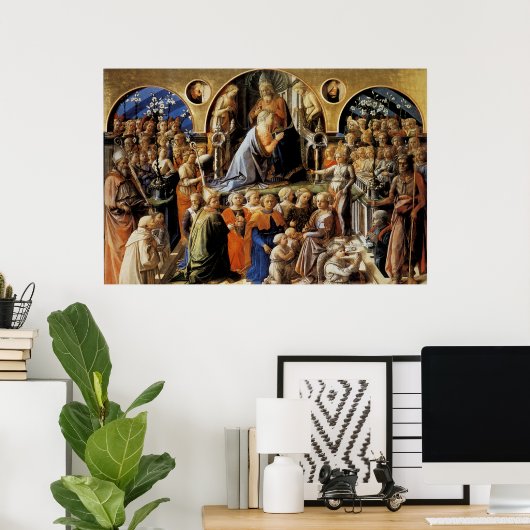 Die Krönung der Jungfrau-Puppe Poster (Heimbüro)