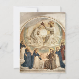 Die Krönung der Jungfrau von Fra Angelico Postkarte