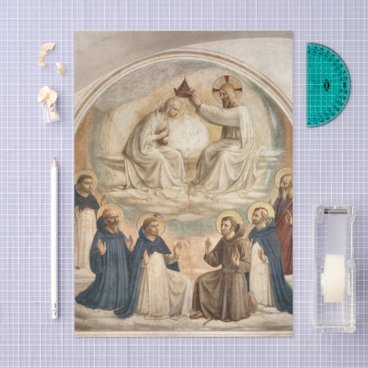 Die Krönung der Jungfrau von Fra Angelico Seidenpapier (Handwerk)