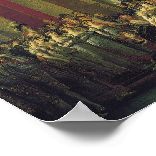 Die Krönung Napoleons von David - Poster (Ecke)