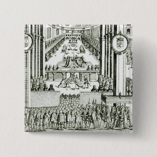 Die Krönung von Charles I Button (Vorderseite)