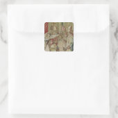 Die Krönung von Charles V Quadratischer Aufkleber (Tasche)